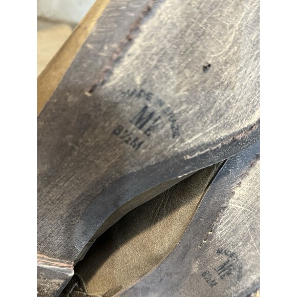 MLE Limited Edition, Knee High Army Green Studded Leather Boots Women's Sz 8.5 - Picture 6 of 7